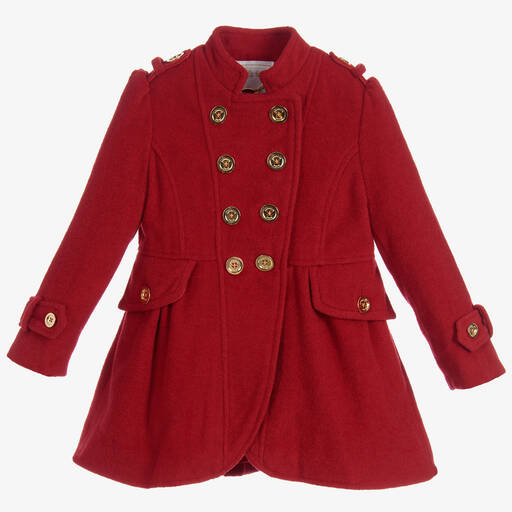 Angel's Face-Girls Red Military Coat  | Childrensalon Outlet