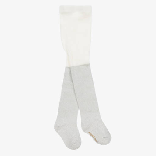 Angel's Face-Girls Shimmery Silver Cotton Tights | Childrensalon Outlet
