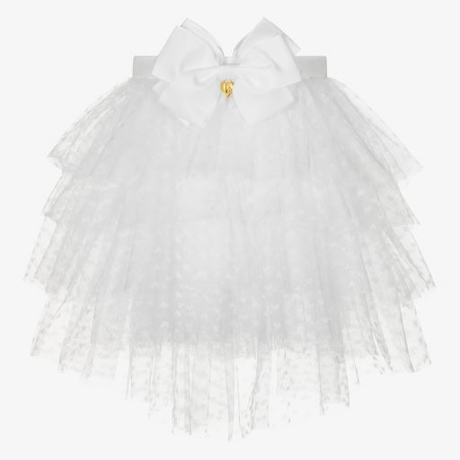 Angel's Face-Белая многоярусная юбка из тюля для девочек | Childrensalon Outlet