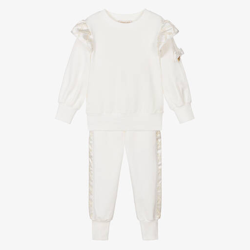 Angel's Face-Белый спортивный костюм из хлопка | Childrensalon Outlet