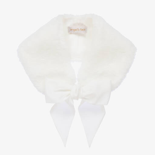 Angel's Face-Girls White Faux Fur Collar | Childrensalon Outlet