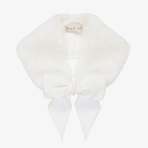 Angel's Face-Girls White Faux Fur Collar | Childrensalon Outlet