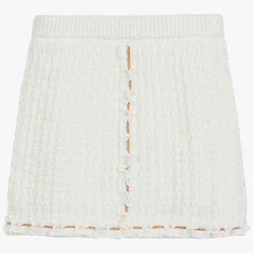 Angel's Face-Girls White Knitted Skirt | Childrensalon Outlet