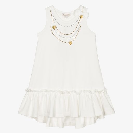 Angel's Face-Girls White Necklace Dress | Childrensalon Outlet