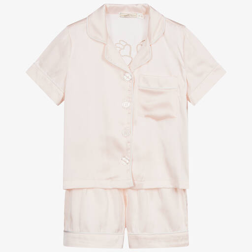 Angel's Face-Pink Satin Short Pyjamas | Childrensalon Outlet