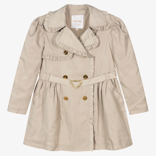 Angel's Face-Beiger Teen Trenchcoat (M) | Childrensalon Outlet