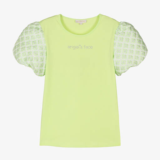 Angel's Face-Teen Girls Green Logo T-Shirt | Childrensalon Outlet