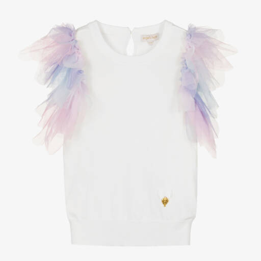 Angel's Face-Трикотажный топ с фатином для девочек | Childrensalon Outlet