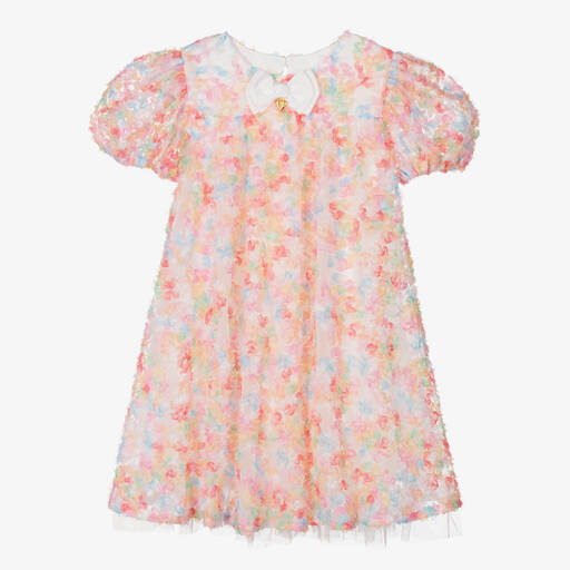 Angel's Face-Teen Girls Pastel Pink Tulle Puff Sleeve Dress | Childrensalon Outlet