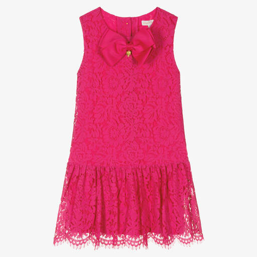 Angel's Face-Pinkes Teen Baumwoll-Spitzenkleid | Childrensalon Outlet