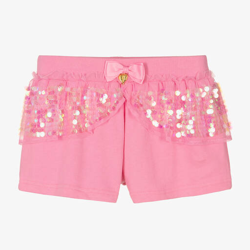 Angel's Face-Teen Girls Pink Cotton Sequin Shorts | Childrensalon Outlet
