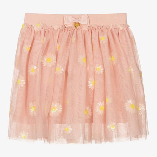 Angel's Face-Jupe rose en tulle à marguerites | Childrensalon Outlet