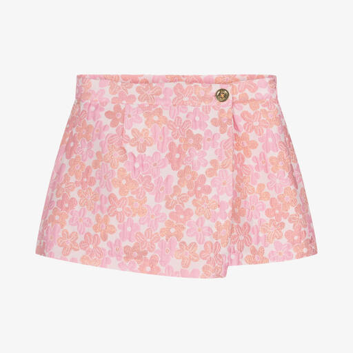 Angel's Face-Teen Girls Pink Floral Brocade Skort | Childrensalon Outlet