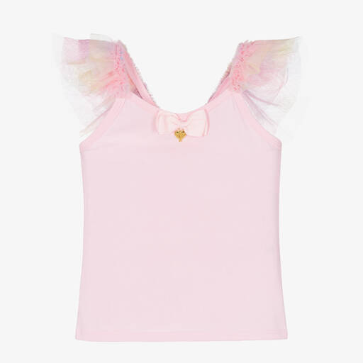 Angel's Face-Haut rose à volants arc-en-ciel ado | Childrensalon Outlet