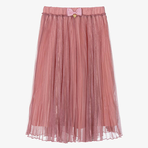 Angel's Face-Teen Girls Pink Plissé Sparkle Midi Skirt | Childrensalon Outlet