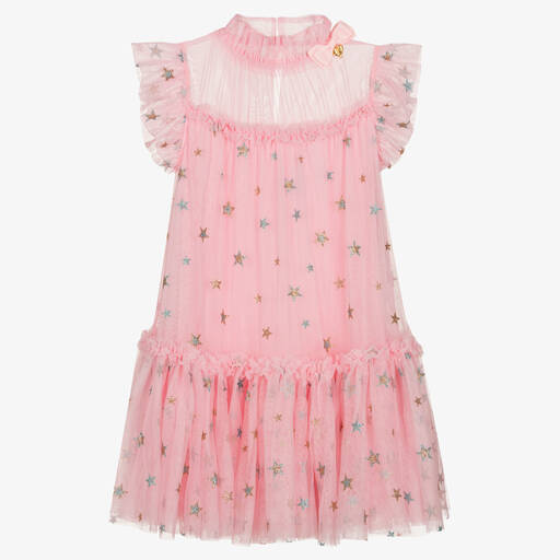Angel's Face-Teen Girls Pink Tulle Glittery Star Dress | Childrensalon Outlet