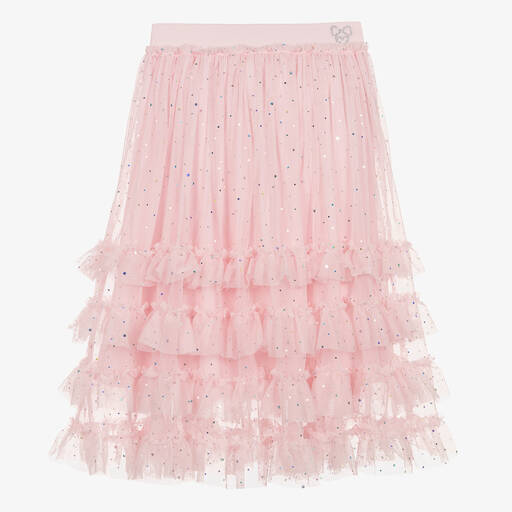 Angel's Face-Teen Girls Pink Tulle Midi Skirt | Childrensalon Outlet