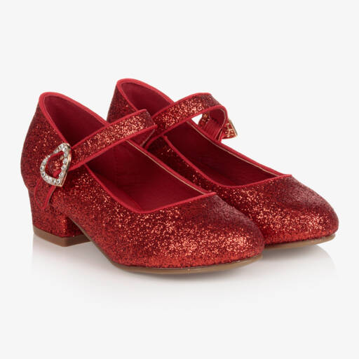 Angel's Face-Teen Girls Red Glitter Shoes | Childrensalon Outlet