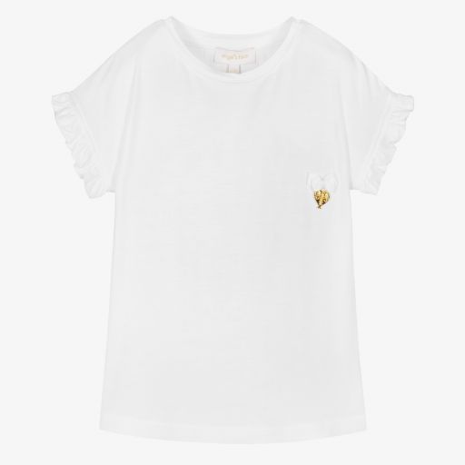 Angel's Face-White & Pink Wings T-Shirt | Childrensalon Outlet