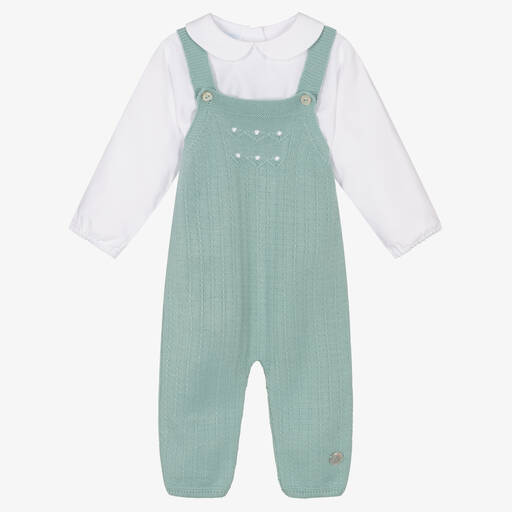 Artesanía Granlei-Футболка и зеленый полукомбинезон для малышей | Childrensalon Outlet