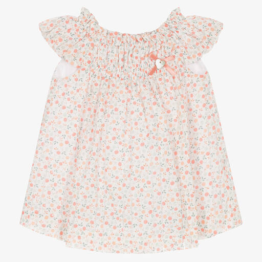 Artesanía Granlei-فستان قطن لون أبيض للمولودات | Childrensalon Outlet