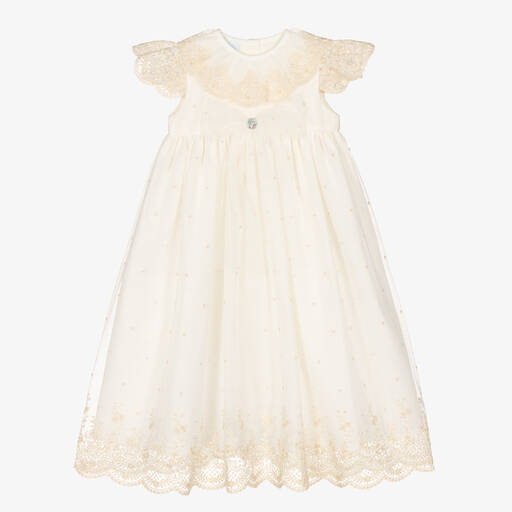Artesanía Granlei-Baby Ivory Lace & Tulle Ceremony Gown | Childrensalon Outlet