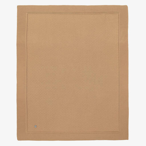 Artesanía Granlei-Бежевое трикотажное одеяло (85см) | Childrensalon Outlet
