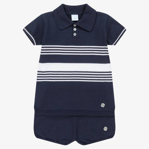 Artesanía Granlei-Синий вязаный топ и шорты | Childrensalon Outlet
