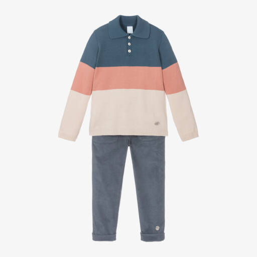 Artesanía Granlei-Boys Corduroy Trousers and Sweater Set | Childrensalon Outlet