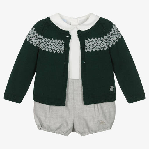 Artesanía Granlei-Зелено-серый комплект с шортами | Childrensalon Outlet