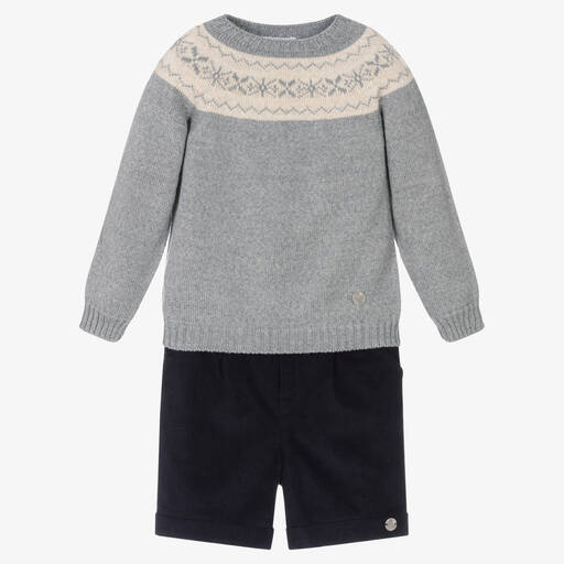 Artesanía Granlei-Boys Sweater & Shorts Set | Childrensalon Outlet