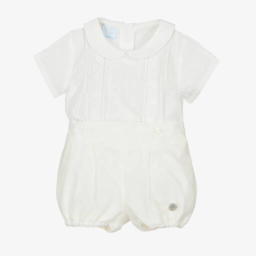 Artesanía Granlei-Ensemble short blanc à boutons | Childrensalon Outlet