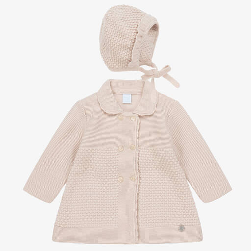 Artesanía Granlei-Ensemble manteau et bonnet beige | Childrensalon Outlet