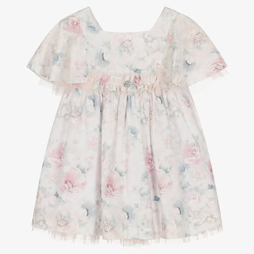 Artesanía Granlei-Girls Pink & Blue Cotton Dress  | Childrensalon Outlet