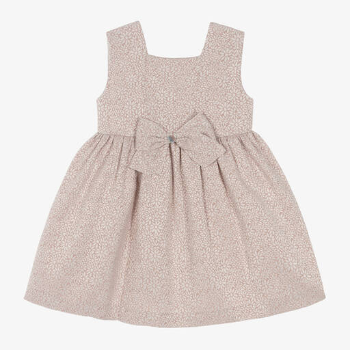 Artesanía Granlei-Girls Pink Floral Jacquard Dress | Childrensalon Outlet