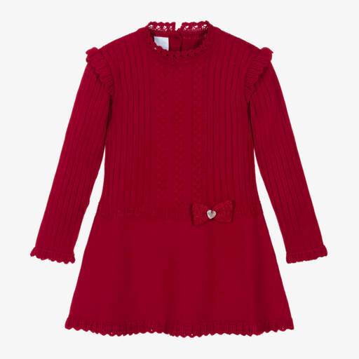 Artesanía Granlei-فستان محبوك لون أحمر | Childrensalon Outlet