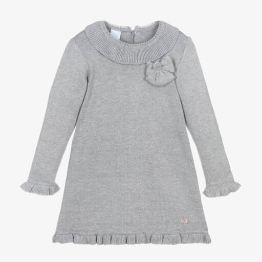 Artesanía Granlei-Girls Shimmering Silver Knit Dress | Childrensalon Outlet