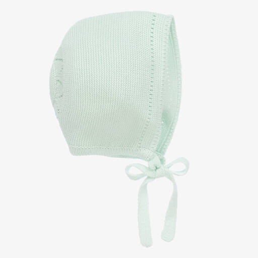 Artesanía Granlei-قبعة بونيه مزيج قطن محبوك لون أخضر للأطفال | Childrensalon Outlet