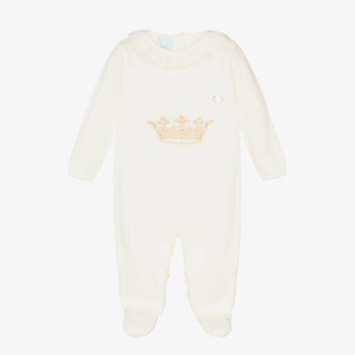 Artesanía Granlei-Ivory Knitted Babygrow | Childrensalon Outlet