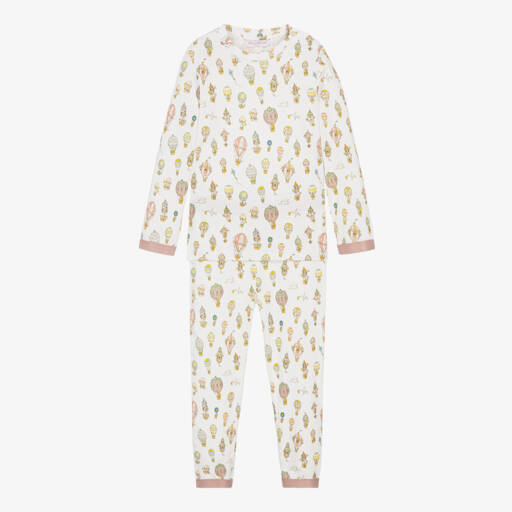 Atelier Choux Paris-Girls Ivory Balloon Print Lounge Set | Childrensalon Outlet