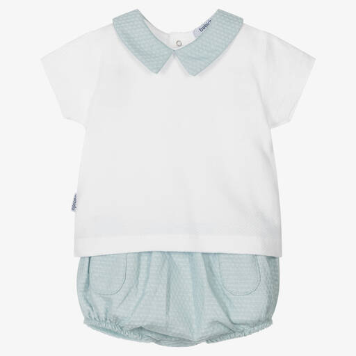 Babidu-Baby Boys Blue shorts Set | Childrensalon Outlet