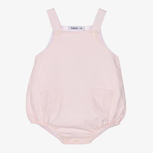 Babidu-Baby Girls Pink Cotton Shortie | Childrensalon Outlet