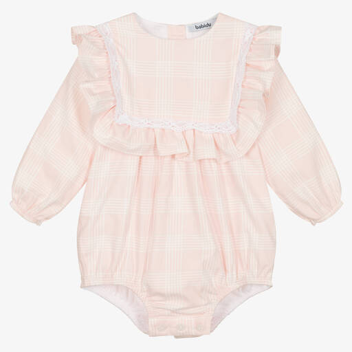 Babidu-Baby Girls Pink Cotton Shortie | Childrensalon Outlet