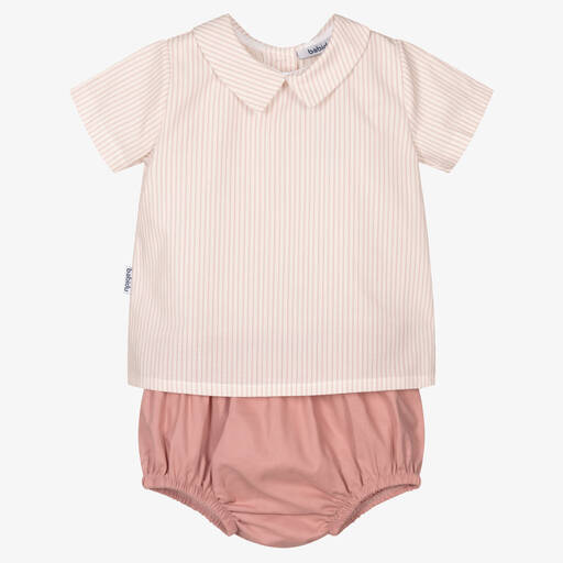 Babidu-Baby Girls Pink Shorts Set | Childrensalon Outlet