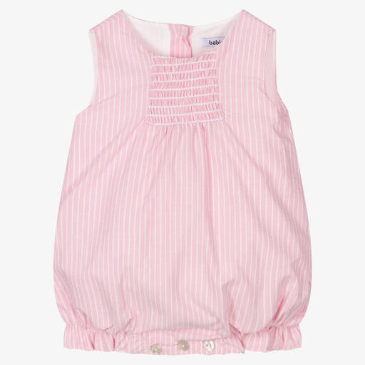 Babidu-Baby Girls Pink Stripe Shortie | Childrensalon Outlet