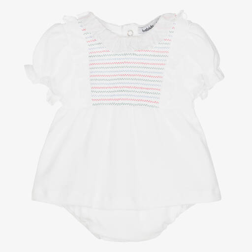 Babidu-Ensemble short blanc bébé fille | Childrensalon Outlet