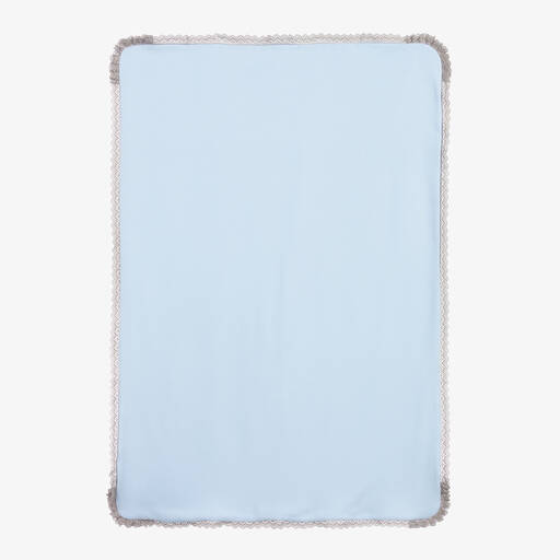 Babidu-Blue Cotton Blanket (89cm) | Childrensalon Outlet
