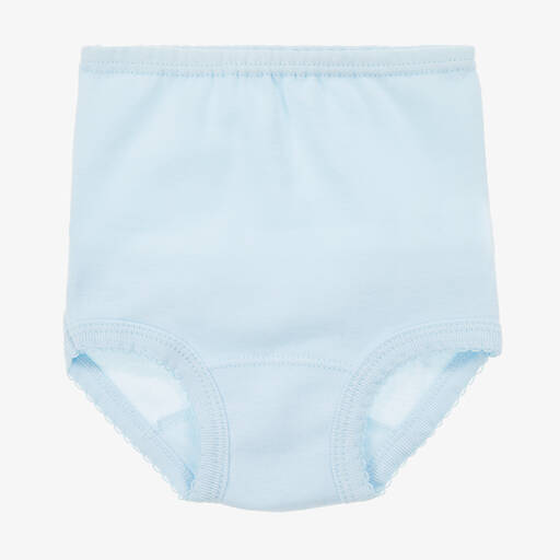 Babidu-Blue Cotton Frilly Pants | Childrensalon Outlet