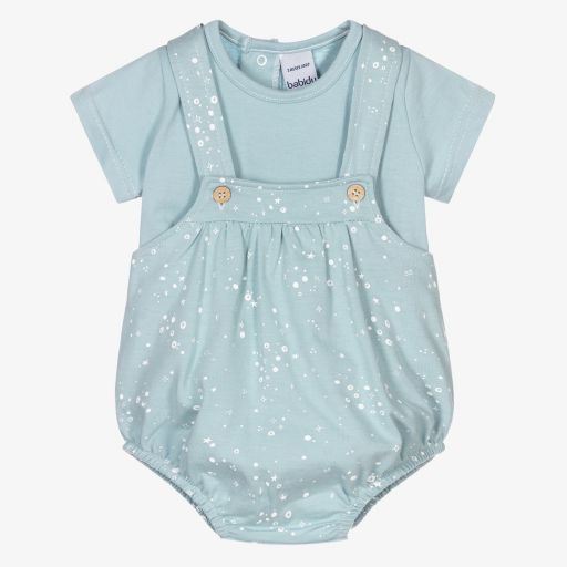 Babidu-Футболка и песочник из хлопка голубого цвета | Childrensalon Outlet