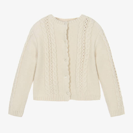 Babidu-Boys Beige Knit Cardigan | Childrensalon Outlet
